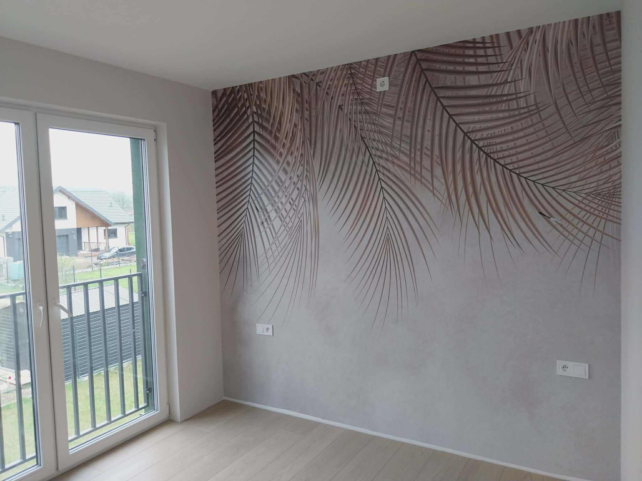 Estetyczne Remonty Kraków SKR-Smart – dekoracyjne tapetowanie i wykończenie salonu.